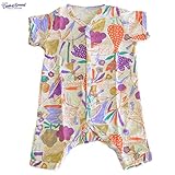 オーシャンアンドグラウンド ベビー肌着半袖 ロンパース SWEET THINGS パープル