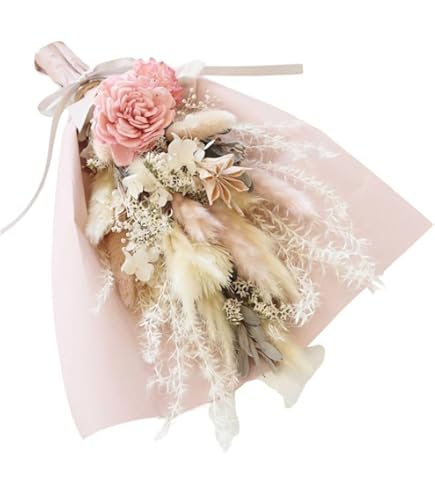 ドライフラワーリース　スワッグ　リース　ブーケ　ナチュラル　かわいい　ピンク Lulu's ルルズ 大人可愛いピンクのスワッグ ナチュラルリース