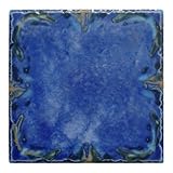 デザインタイル １５０mm角 レトロ ブルー No.003