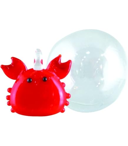 Amazon.co.jp: フォーカート かわいい 手作り ガラス細工 カニさん