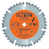 CMT 256.035.08 ITK Industrial Combination Saw Blade, 8-8-1/4-Inch x 35 Teeth 1FTG+4ATB Grind with 5/
