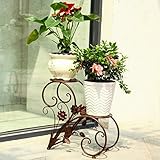 植物の屋内フラワーポットラックフラワーラック装飾的な金属スタンドバルコニーフロアフラワーポットShelfmultiカラーオプション ( 色 : ブロンズ )