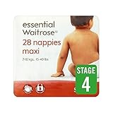 1パックマキシおむつサイズ4不可欠28 (Waitrose) (x 6) - Maxi Nappies Size 4 essential Waitrose 28 per pack (Pack of 6