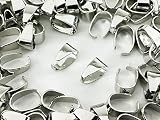 ノーブランド品 バチカン シルバー 100個 8mm 銀色 アクセサリーパーツ 金具 （AP0406）