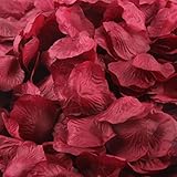 anboo romantic1000pcsシルクローズ花びら人工花ウェディングFavorブライダルシャワー通路花瓶の装飾紙吹雪 45mm*45mm レッド