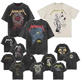 [Lsnbhy] メタリカ Tシャツ ヘヴィメタル ロックバンド 半袖 両面プリント ヴィンテージ風 コットン カジュアル 柔らか素材 男女兼用 (3XL,07)