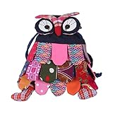 (スマイル ワキキ)Smile YKK キッズ リュックサック 子供用 デイパック 切り替え バックパック 赤ちゃん バッグ 折り畳み 鞄 フクロウ型 エスニック アウトドア 登山 F