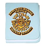CafePress – USMM – Merchant Marine – ベトナムVet – 1 Baby Blan – スーパーソフトベビー毛布、新生児おくるみ ブルー 083844698125CD