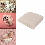 (フィーショー)FEESHOW ベビーラップブランケット ベビーコスチューム 着ぐるみ おくるみ 柔らかい レース 写真撮影 寝相アート 出産祝い 百日祝い ベージュ シングル