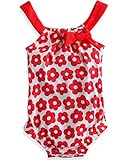 [Vaenait Baby] 3-18ヶ月100%綿ベビー服女の子半袖ロンパース カバーオール Shine Flower Red 3-6ヶ月