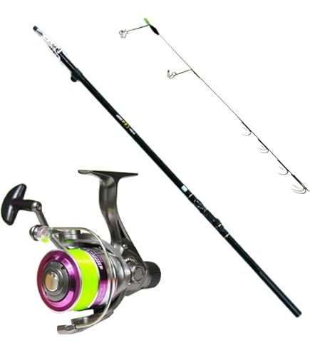 Amazon.co.jp: ヤエン釣り フルセット 振出し竿(ロッド約4.3m) リール