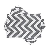 Zenクリエイティブデザインチャコールと白シェブロンプレースマット/ナプキン、4 -パック