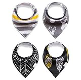 Baby Bandana Drool and Dribble Bibs for Boys and for Girls - (Set of 4, Gift Set) - Best for Babies 
