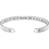 JoycuFF Inspirational Bracelets for Women Hidden Message Mantra Cuff Bangle Stainless Steel Friend Encouragement Gift