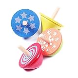goolsky 5セットの木製Spinning TopカラフルBeyblade spinning top funnyクラシックゲームおもちゃfor Children