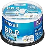 maxell 録画用 BD-R 標準130分 4倍速 ワイドプリンタブルホワイト 50枚スピンドルケース BRV25WPE.50SP 高品質録画メディア