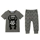 Dovewill 赤ちゃん 　子供服 　Tシャツ+パンツ 　衣装セット モンスター　全 4サイズ - 80