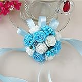 NUOLUX結婚式ブライダルブライズメイド手首フラワーパールブレスレットFoam Hand Flower 565J121154Z7JFZ5004