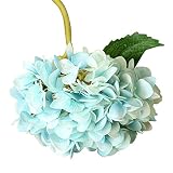 kaimao 5 pcs人工アジサイフラワーBig Headsフェイク花Bounquet for Weddingガーデン装飾誕生日クリスマスギフト ブルー HS0743-BEK