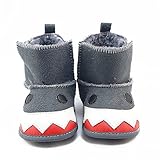 AutumnFall冬ソフトソールPrewalker暖かい靴幼児ベビーガールズボーイズCrib動物Sharkブーツ Age:0~6 Month