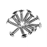 ネジ，SODIAL(R) 36ｘピックガードネジ　フェンダースタイルギターの為　テレキャスター、ストラトキャスターにフィット　シルバー