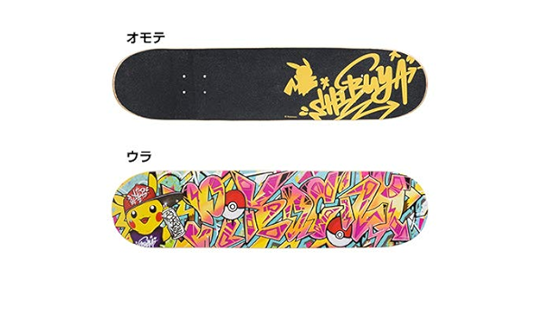 Amazon ポケモンセンターシブヤ限定 スケートボードデッキ ピカチュウ Graffiti Art おもちゃ ホビー
