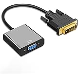 DVIオス VGAメス変換コネクタ DVI 24+1対応 1080p VGA 変換タアダプタ デジタル信号変換 金メッキコネクタ搭載