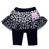 アンパンマンガール 天竺 チュチュ 5分丈スカッツ Anpanman Girl スパッツ(ブラック90cm)