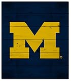 Kindred Hearts NCAA Michigan WolverinesロゴPallet壁アート One Size ブルー 1022100330