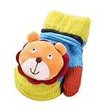 赤ちゃんの少年少女の冬暖かい文字列グローブミトン[ベア、1-2 Y]