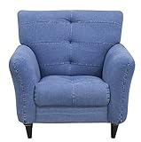 AZUMAYA 1人掛けソファ ランディ (幅80cm/素材:布) ジーンズ NS-523