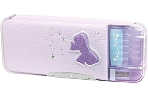 ソニック 筆箱 えんぴつチェック 両面筆入 ラメプリケ うかサポ リアナティアラ バイオレット FD-1046-V