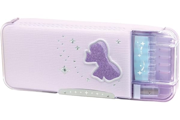 ソニック 筆箱 えんぴつチェック 両面筆入 ラメプリケ うかサポ リアナティアラ バイオレット FD-1046-V