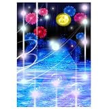 (ヒーリングアート TSUKASA) 風水アイテム 風水 絵画 インテリア 満月 ＣＧアート (満月の光, A4判)