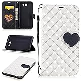 Aireratze(TM) Samsung Galaxy J7 2017 ケース　PU　手帳型　携帯電話用 [USBケーブルは無料です]　カバー カード収納ポケット付き　マグネット式　ストラップ付き　