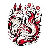 EARLFAMILY 13cm 日本のキツネ車ステッカー防水ビニールカーアクセサリーデカールバンパートランク燃料タンクキャップデカール