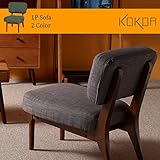 ココア 1Pソファ 1人掛け 北欧風 木製 KOKOA-SF50 ダークグリーン 【1点】