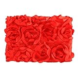 NaiFei新生児9Dローズの花の写真写真の背景ブランケットラグ (赤)
