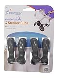dreambaby ドリームベビー Stroller Clips Black 4 Pack 大きく開くベビーカークリップ4個セット Gray グレー
