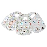 エイデンアンドアネイ ADEN+ANAIS スタイ 3枚セット スナップ付 モスリンコットン ビブ ペーパーテイルズ（7120） NIBBLE SNAP BIBS paper tales よだれかけ 