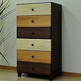 タンス幅60 6段 チェスト 洋服ダンス 完成品 整理だんす スライドレール ASE-088-F (ブラウン)