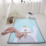 cusphorn Printed Cartoon遊びマット厚いコットンベビークロールマット部屋/ベッドルームラグ子供部屋ラグEntertainmentフロアマット幼児カーペット 55" x78" x1