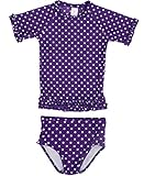 RuffleButts ラッフルバッツ　ラッシュガード水着上下セット　グレープ3T(86-96cm) [並行輸入品]