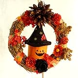 お化けリース-プリザ┃直径約17センチ ハロウィンリース ハロウイン ハロイ