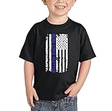 幼児/幼児ブルーLives Matter – American Flag Tシャツ カラー: ブラック