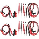 2 Sets AideTek TLP20157 TLP3 テストリード 主要4タイプセット ワニ口クリップ 極細1mmニードル 1000Vプローブ ICクリップ 両端4mmバナナケーブル TLP201