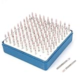 uxcell マウントポイント　研磨材　テーパーノーズ　セラミック　研削ビット　ピンクセット　3mm x 3mm x 9mm　100個