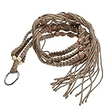 Demiawaking 鉢植え用 プラントハンガー プランター マクラメ 麻縄 ナチュラル インテリア (100cm)