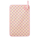 赤ちゃんにやさしい安心おむつ替えマット（日本製）　カラフルキュートな大粒ドット（オフホワイト）　B0801200　日本製