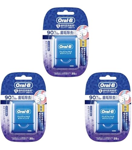 Amazon | プレミアムデンタルフロス ホワイトニング | Oral-B | 歯間 